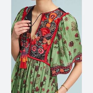 Anthropologie VERB by PALLAVI SINGHEE! Rare Midi Dress with tie bodice!